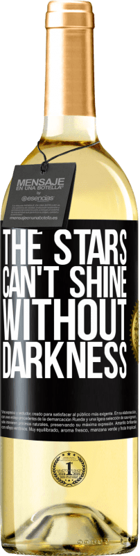 29,95 € Бесплатная доставка | Белое вино Издание WHITE Звезды не могут светить без тьмы Черная метка. Настраиваемая этикетка Молодое вино Урожай 2023 Verdejo