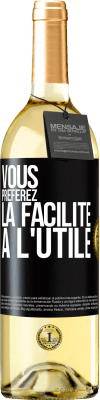 29,95 € Envoi gratuit | Vin blanc Édition WHITE Vous préférez la facilité à l'utile Étiquette Noire. Étiquette personnalisable Vin jeune Récolte 2024 Verdejo