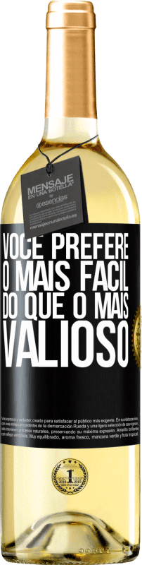 29,95 € Envio grátis | Vinho branco Edição WHITE Você prefere o mais fácil do que o mais valioso Etiqueta Preta. Etiqueta personalizável Vinho jovem Colheita 2024 Verdejo