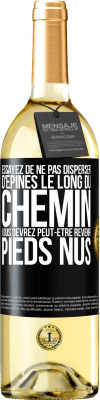 29,95 € Envoi gratuit | Vin blanc Édition WHITE Essayez de ne pas disperser d'épines le long du chemin, vous devrez peut-être revenir pieds nus Étiquette Noire. Étiquette personnalisable Vin jeune Récolte 2024 Verdejo