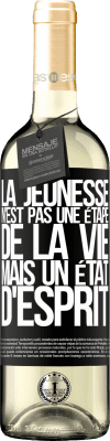 29,95 € Envoi gratuit | Vin blanc Édition WHITE La jeunesse n'est pas une étape de la vie, mais un état d'esprit Étiquette Noire. Étiquette personnalisable Vin jeune Récolte 2025 Verdejo