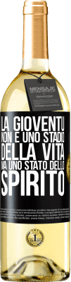 29,95 € Spedizione Gratuita | Vino bianco Edizione WHITE La gioventù non è uno stadio della vita, ma uno stato dello spirito Etichetta Nera. Etichetta personalizzabile Vino giovane Raccogliere 2023 Verdejo