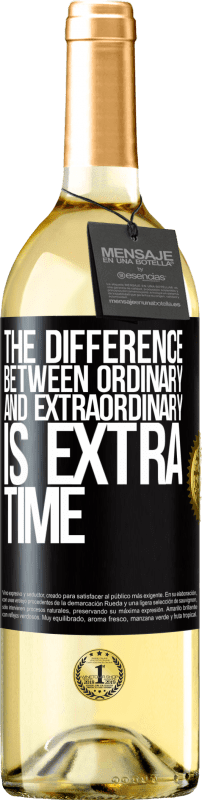 29,95 € Бесплатная доставка | Белое вино Издание WHITE Разница между обычным и экстраординарным - это ДОПОЛНИТЕЛЬНОЕ время Черная метка. Настраиваемая этикетка Молодое вино Урожай 2023 Verdejo