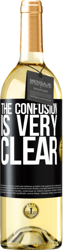 29,95 € Free Shipping | White Wine WHITE Edition The confusion is very clear Black Label. Customizable label Young wine Harvest 2023 Verdejo