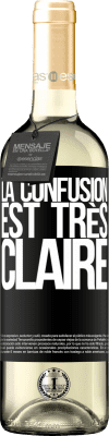 29,95 € Envoi gratuit | Vin blanc Édition WHITE La confusion est très claire Étiquette Noire. Étiquette personnalisable Vin jeune Récolte 2023 Verdejo