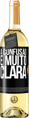 29,95 € Envio grátis | Vinho branco Edição WHITE A confusão é muito clara Etiqueta Preta. Etiqueta personalizável Vinho jovem Colheita 2024 Verdejo