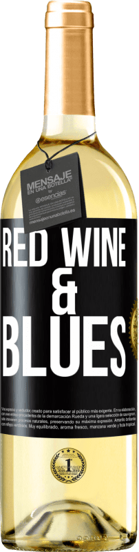 29,95 € Бесплатная доставка | Белое вино Издание WHITE Red wine & Blues Черная метка. Настраиваемая этикетка Молодое вино Урожай 2023 Verdejo