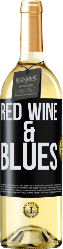 29,95 € Envío gratis | Vino Blanco Edición WHITE Red wine & Blues Etiqueta Negra. Etiqueta personalizable Vino joven Cosecha 2023 Verdejo