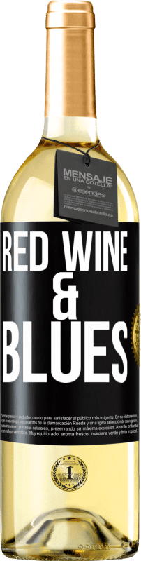 29,95 € Spedizione Gratuita | Vino bianco Edizione WHITE Red wine & Blues Etichetta Nera. Etichetta personalizzabile Vino giovane Raccogliere 2023 Verdejo