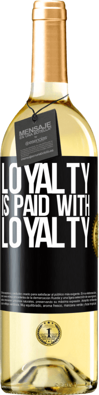 29,95 € Free Shipping | White Wine WHITE Edition Loyalty is paid with loyalty Black Label. Customizable label Young wine Harvest 2023 Verdejo