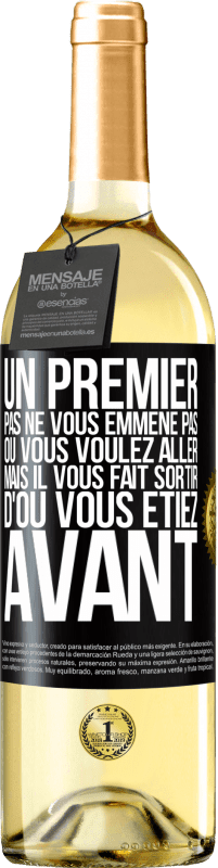 29,95 € Envoi gratuit | Vin blanc Édition WHITE Un premier pas ne vous emmène pas où vous voulez aller, mais il vous fait sortir d'où vous étiez avant Étiquette Noire. Étiquette personnalisable Vin jeune Récolte 2025 Verdejo