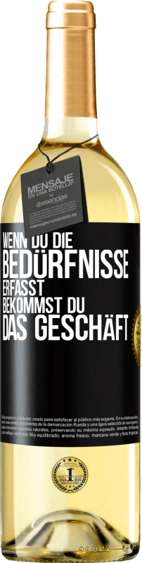 29,95 € Kostenloser Versand | Weißwein WHITE Ausgabe Wenn du die Bedürfnisse erfasst, bekommst du das Geschäft Schwarzes Etikett. Anpassbares Etikett Junger Wein Ernte 2024 Verdejo