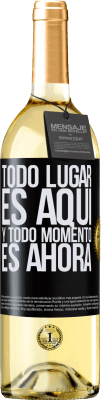 29,95 € Envío gratis | Vino Blanco Edición WHITE Todo lugar es aquí y todo momento es ahora Etiqueta Negra. Etiqueta personalizable Vino joven Cosecha 2024 Verdejo