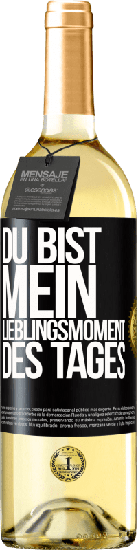 29,95 € Kostenloser Versand | Weißwein WHITE Ausgabe Du bist mein Lieblingsmoment des Tages Schwarzes Etikett. Anpassbares Etikett Junger Wein Ernte 2024 Verdejo