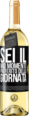 29,95 € Spedizione Gratuita | Vino bianco Edizione WHITE Sei il mio momento preferito della giornata Etichetta Nera. Etichetta personalizzabile Vino giovane Raccogliere 2024 Verdejo