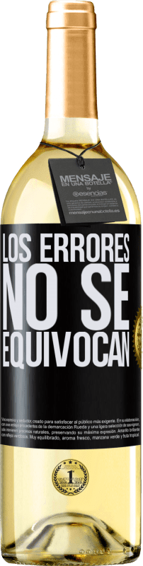29,95 € Envío gratis | Vino Blanco Edición WHITE Los errores no se equivocan Etiqueta Negra. Etiqueta personalizable Vino joven Cosecha 2023 Verdejo