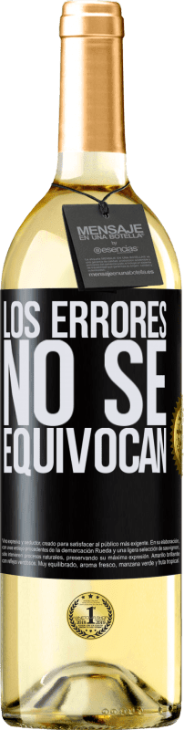 29,95 € Envío gratis | Vino Blanco Edición WHITE Los errores no se equivocan Etiqueta Negra. Etiqueta personalizable Vino joven Cosecha 2024 Verdejo