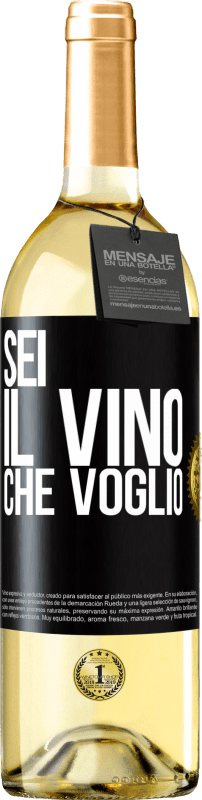 29,95 € Spedizione Gratuita | Vino bianco Edizione WHITE Sei il vino che voglio Etichetta Nera. Etichetta personalizzabile Vino giovane Raccogliere 2024 Verdejo