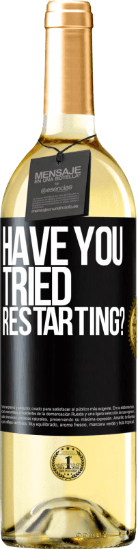 29,95 € Бесплатная доставка | Белое вино Издание WHITE вы пытались перезапустить? Черная метка. Настраиваемая этикетка Молодое вино Урожай 2024 Verdejo