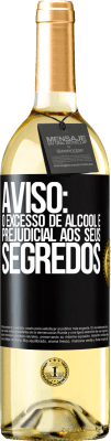 29,95 € Envio grátis | Vinho branco Edição WHITE Aviso: O excesso de álcool é prejudicial aos seus segredos Etiqueta Preta. Etiqueta personalizável Vinho jovem Colheita 2024 Verdejo