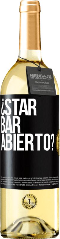 29,95 € Бесплатная доставка | Белое вино Издание WHITE ¿STAR BAR abierto? Черная метка. Настраиваемая этикетка Молодое вино Урожай 2023 Verdejo