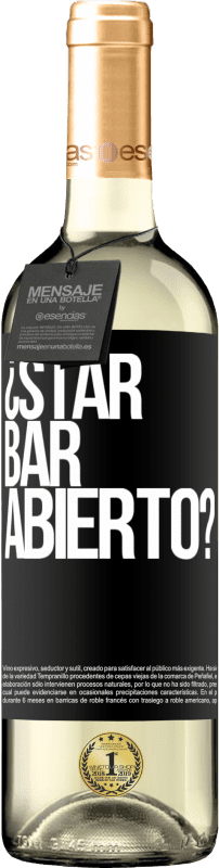 29,95 € Envoi gratuit | Vin blanc Édition WHITE ¿STAR BAR abierto? Étiquette Noire. Étiquette personnalisable Vin jeune Récolte 2023 Verdejo