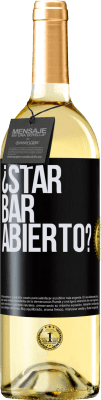 29,95 € Envío gratis | Vino Blanco Edición WHITE ¿STAR BAR abierto? Etiqueta Negra. Etiqueta personalizable Vino joven Cosecha 2023 Verdejo