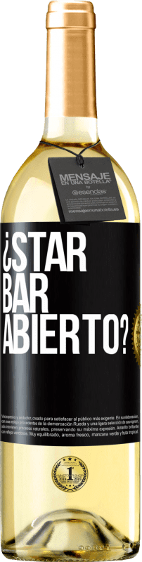 29,95 € Spedizione Gratuita | Vino bianco Edizione WHITE ¿STAR BAR abierto? Etichetta Nera. Etichetta personalizzabile Vino giovane Raccogliere 2023 Verdejo