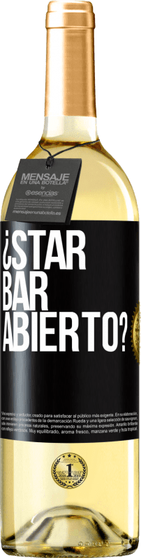 29,95 € Envio grátis | Vinho branco Edição WHITE ¿STAR BAR abierto? Etiqueta Preta. Etiqueta personalizável Vinho jovem Colheita 2023 Verdejo