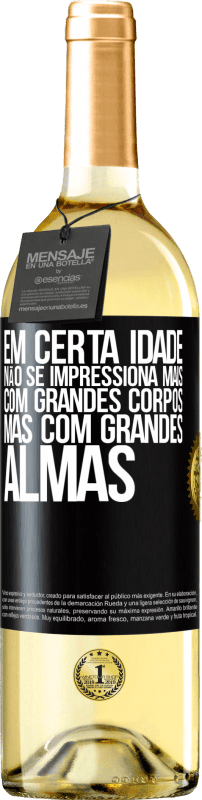 29,95 € Envio grátis | Vinho branco Edição WHITE Em certa idade, não se impressiona mais com grandes corpos, mas com grandes almas Etiqueta Preta. Etiqueta personalizável Vinho jovem Colheita 2025 Verdejo