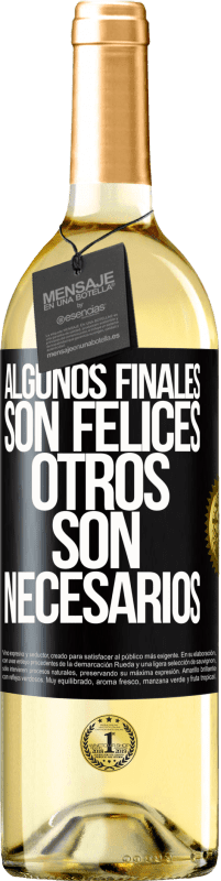 29,95 € Envío gratis | Vino Blanco Edición WHITE Algunos finales son felices. Otros son necesarios Etiqueta Negra. Etiqueta personalizable Vino joven Cosecha 2024 Verdejo