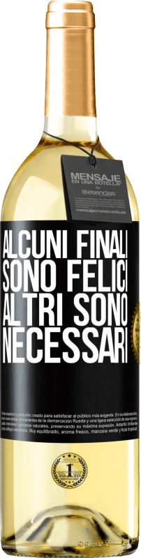 29,95 € Spedizione Gratuita | Vino bianco Edizione WHITE Alcuni finali sono felici. Altri sono necessari Etichetta Nera. Etichetta personalizzabile Vino giovane Raccogliere 2024 Verdejo