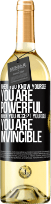 29,95 € Free Shipping | White Wine WHITE Edition When you know yourself, you are powerful. When you accept yourself, you are invincible Black Label. Customizable label Young wine Harvest 2023 Verdejo