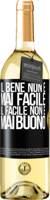 29,95 € Spedizione Gratuita | Vino bianco Edizione WHITE Il bene non è mai facile. Il facile non è mai buono Etichetta Nera. Etichetta personalizzabile Vino giovane Raccogliere 2025 Verdejo