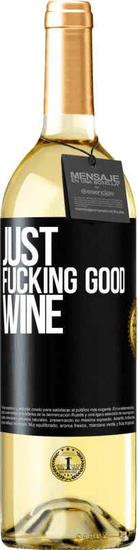 29,95 € Free Shipping | White Wine WHITE Edition Just fucking good wine Black Label. Customizable label Young wine Harvest 2023 Verdejo