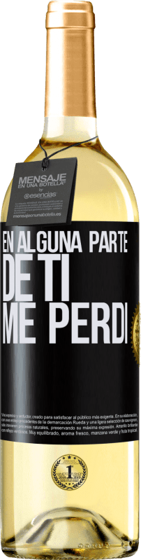 29,95 € Envío gratis | Vino Blanco Edición WHITE En alguna parte de ti me perdí Etiqueta Negra. Etiqueta personalizable Vino joven Cosecha 2024 Verdejo