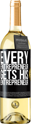 29,95 € 送料無料 | 白ワイン WHITEエディション すべての起業家は彼の起業家を取得します ブラックラベル. カスタマイズ可能なラベル 若いワイン 収穫 2023 Verdejo