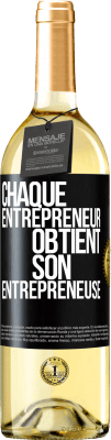 29,95 € Envoi gratuit | Vin blanc Édition WHITE Chaque entrepreneur obtient son entrepreneuse Étiquette Noire. Étiquette personnalisable Vin jeune Récolte 2024 Verdejo