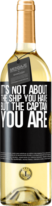 29,95 € Бесплатная доставка | Белое вино Издание WHITE Дело не в корабле, а в капитане Черная метка. Настраиваемая этикетка Молодое вино Урожай 2023 Verdejo