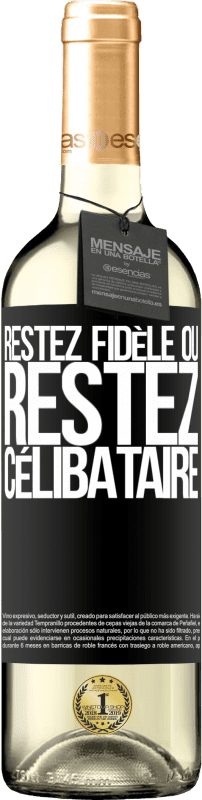 29,95 € Envoi gratuit | Vin blanc Édition WHITE Restez fidèle ou restez célibataire Étiquette Noire. Étiquette personnalisable Vin jeune Récolte 2024 Verdejo