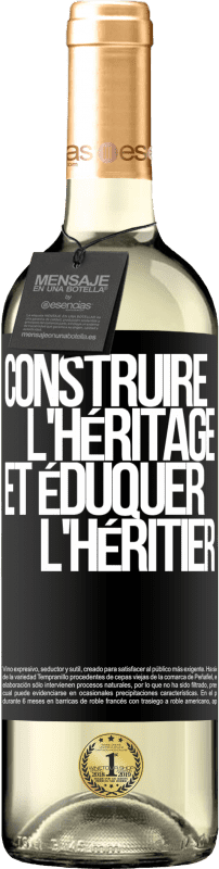 29,95 € Envoi gratuit | Vin blanc Édition WHITE Construis l'héritage et élève l'héritier Étiquette Noire. Étiquette personnalisable Vin jeune Récolte 2024 Verdejo