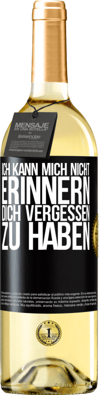 29,95 € Kostenloser Versand | Weißwein WHITE Ausgabe Ich kann mich nicht erinnern, dich vergessen zu haben Schwarzes Etikett. Anpassbares Etikett Junger Wein Ernte 2024 Verdejo