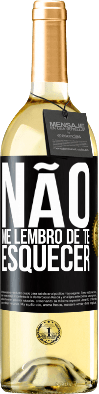 29,95 € Envio grátis | Vinho branco Edição WHITE Não me lembro de te esquecer Etiqueta Preta. Etiqueta personalizável Vinho jovem Colheita 2024 Verdejo