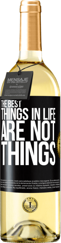 29,95 € Free Shipping | White Wine WHITE Edition The best things in life are not things Black Label. Customizable label Young wine Harvest 2023 Verdejo