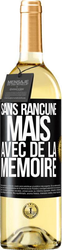 29,95 € Envoi gratuit | Vin blanc Édition WHITE Sans rancune mais avec de la mémoire Étiquette Noire. Étiquette personnalisable Vin jeune Récolte 2024 Verdejo