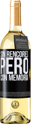 29,95 € Envío gratis | Vino Blanco Edición WHITE Sin rencores, pero con memoria Etiqueta Negra. Etiqueta personalizable Vino joven Cosecha 2024 Verdejo