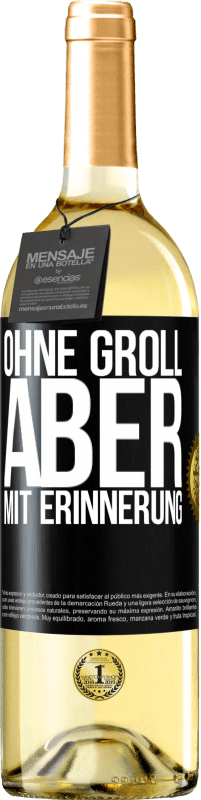 29,95 € Kostenloser Versand | Weißwein WHITE Ausgabe Ohne Groll aber mit Erinnerung Schwarzes Etikett. Anpassbares Etikett Junger Wein Ernte 2024 Verdejo