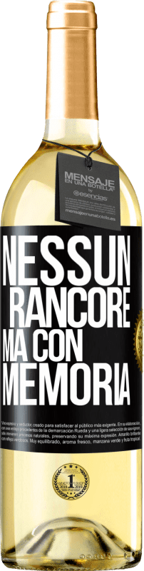 29,95 € Spedizione Gratuita | Vino bianco Edizione WHITE Nessun rancore, ma con memoria Etichetta Nera. Etichetta personalizzabile Vino giovane Raccogliere 2024 Verdejo