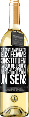 29,95 € Envoi gratuit | Vin blanc Édition WHITE Tout gentleman sait que deux femmes constituent l'amour de leur vie: celle qui lui a donné la vie et celle qui lui a donné un se Étiquette Noire. Étiquette personnalisable Vin jeune Récolte 2023 Verdejo