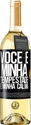 29,95 € Envio grátis | Vinho branco Edição WHITE Você é minha tempestade e minha calma Etiqueta Preta. Etiqueta personalizável Vinho jovem Colheita 2025 Verdejo
